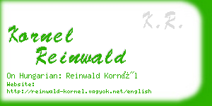 kornel reinwald business card